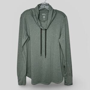 Women's Heather Green Cowl Neck Top